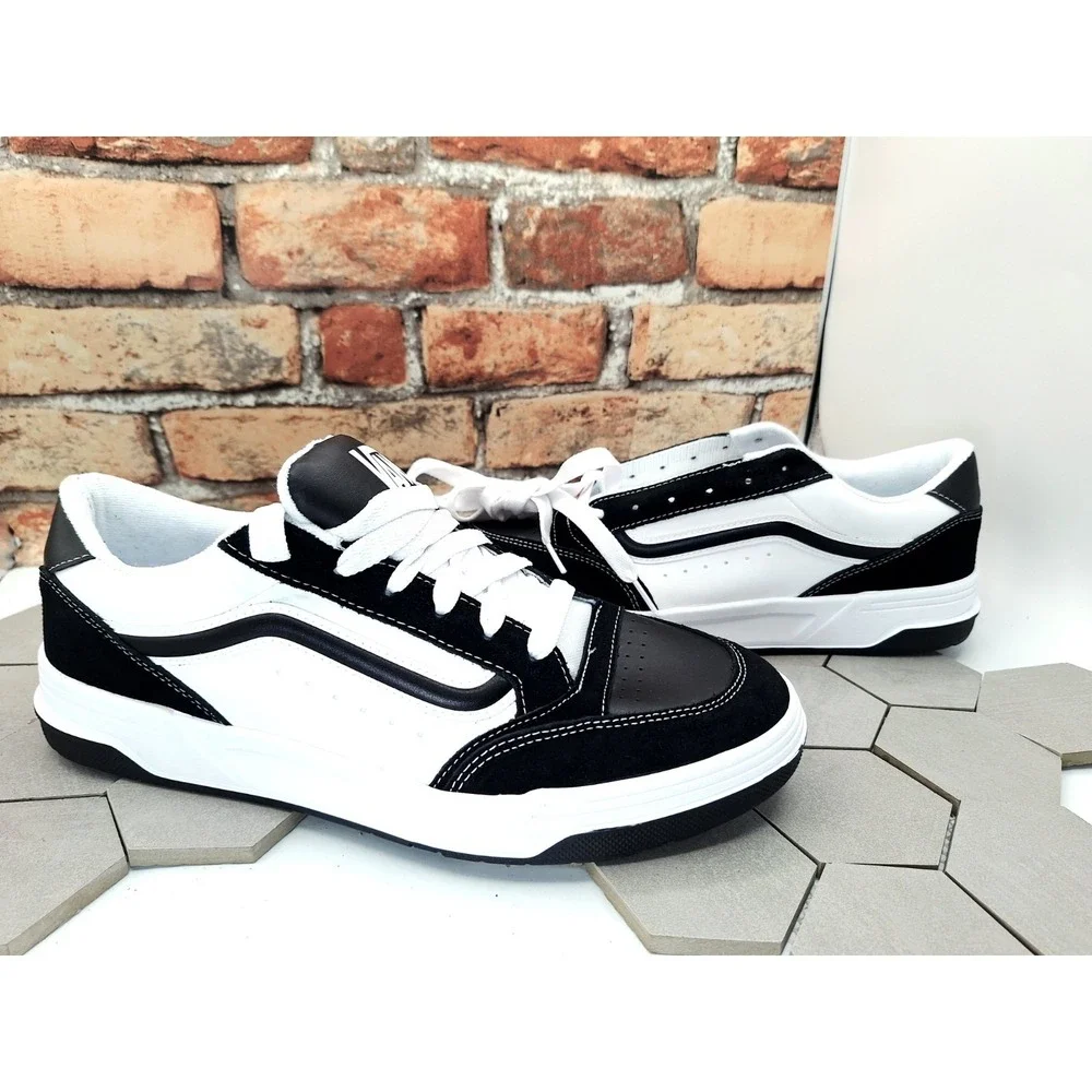 VANS Hylane Black White Men Sz 10.5 Chunky Skate Sneaker Old Skool Knu - Picture 2 of 12
